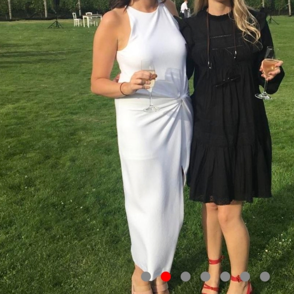 Dion Lee Scrunch Knot Dress Maxi White Size US 4
